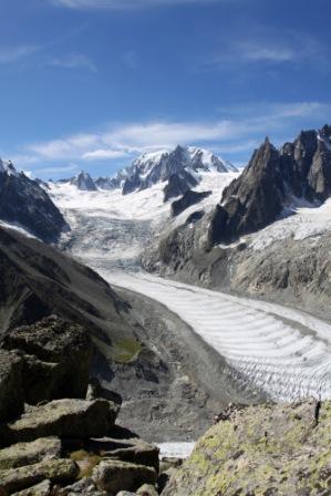 Glaciar de Chamonix. Mar de Hielo. Francia